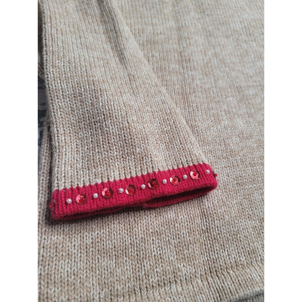 Tiara International Christmas Collection Sweater‎ Peach on Earth Women's Medium - Picture 2 of 7